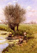 Emile Claus Afternoon Along The River Sweden oil painting artist